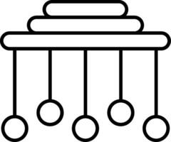 Pendulum Line Icon vector
