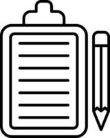 Note Line Icon vector