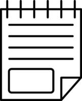 Note Line Icon vector