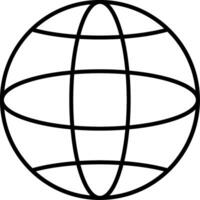 Global Line Icon vector