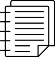 Notes Line Icon vector