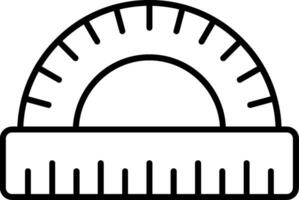 Protractor Line Icon vector