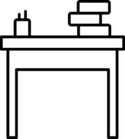 School Desk Line Icon vector