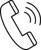 Phone Call Line Icon vector