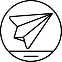 Paper Plane Line Icon vector