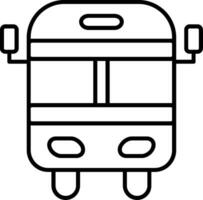 School Bus Line Icon vector