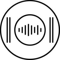 Recording Line Icon vector