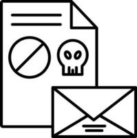 icono de la línea de spam vector