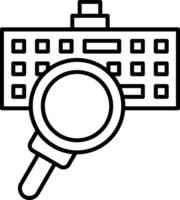Keylogger Line Icon vector