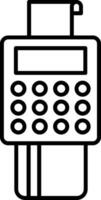 Bank Terminal Line Icon vector