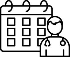 Calendar Line Icon vector