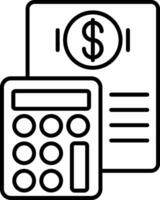 Budget Line Icon vector