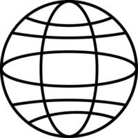 Globe Line Icon vector