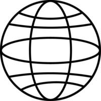 Globe Line Icon vector