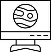 Live Stream Line Icon vector