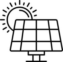 Solar Panel Line Icon vector