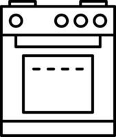 icono de línea de estufa eléctrica vector