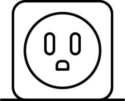 Power Socket Line Icon vector