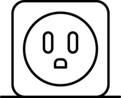 Power Socket Line Icon vector