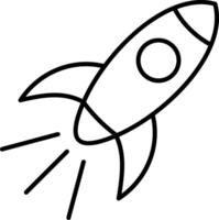 Rocket Line Icon vector