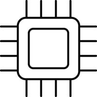 Cpu Line Icon vector