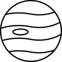 Planet Line Icon vector