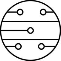 Mars Line Icon vector