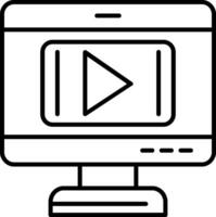 Video Player Line Icon vector