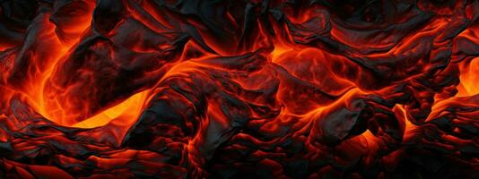 AI generated Vivid lava texture in eruption. AI generative. photo