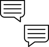 Chat Bubble Line Icon vector