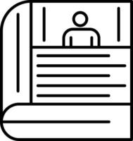 Contact Book Line Icon vector