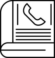 Contact Book Line Icon vector