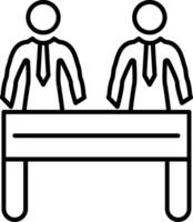 Business People Line Icon vector