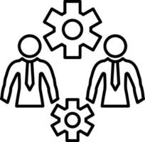 Business People Line Icon vector