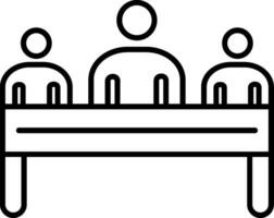 Business People Line Icon vector