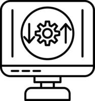 icono de línea de proceso vector