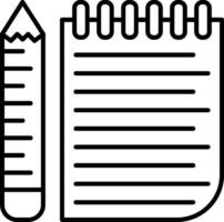 Note Line Icon vector