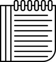 Notes Line Icon vector