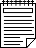 Note Line Icon vector