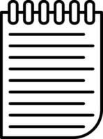Note Line Icon vector