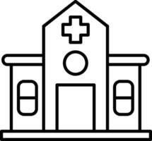 Hospital Line Icon vector