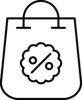 Shopping Bag Line Icon vector