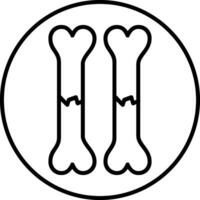 Bone Line Icon vector
