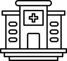 Hospital Line Icon vector