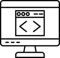 icono de línea web vector