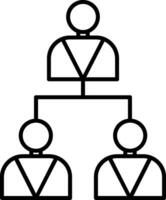 Hierarchy Line Icon vector