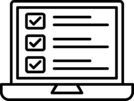 Checklist Line Icon vector
