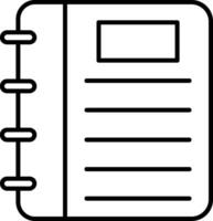 Note Book Line Icon vector