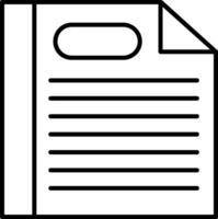 Paper Line Icon vector