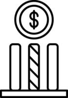 Dollar Line Icon vector